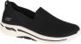 Skechers Go Walk Arch Fit Delora 124418 BKW Vrouwen Zwart Sneakers - Thumbnail 12