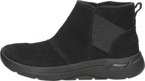 Skechers Go Walk Arch Fit Enkellaarsjes Plat zwart