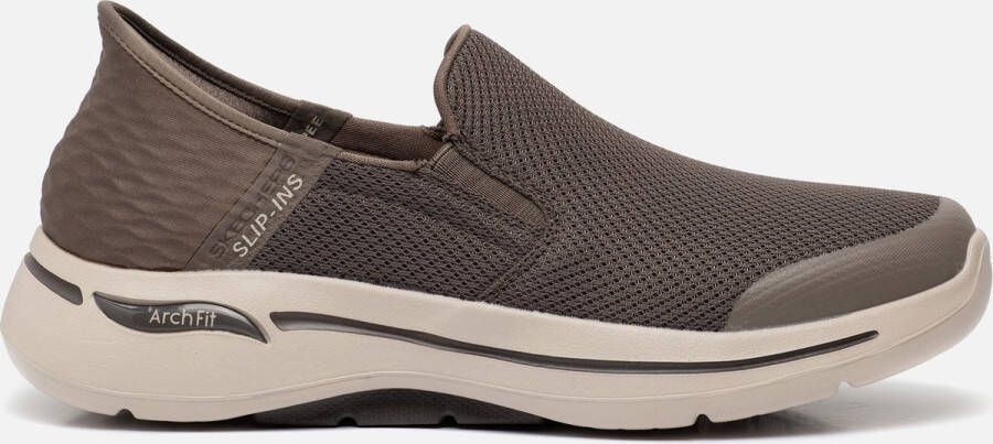 Skechers Slip-ins Go Walk Arch Fit heren instapschoen Taupe