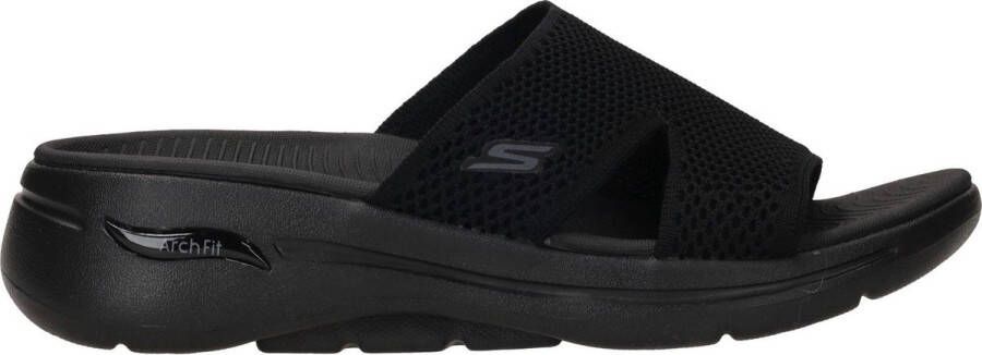 Skechers Go Walk Arch Fit Worthy 140224 BBK Vrouwen Zwart Slippers - Foto 4