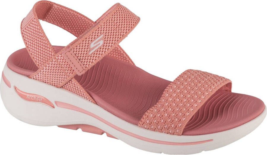 Skechers Go Walk Arch Fit Sandal Polished 140264-ROS Vrouwen Roze Sandalen