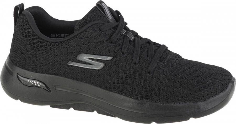 Skechers Go Walk Arch Fit Unify 124403 BBK Vrouwen Zwart Sneakers Sportschoenen