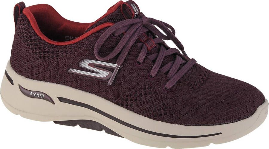 Skechers Go Walk Arch Fit Unify 124403-BURG Vrouwen Kastanjebruin Sneakers