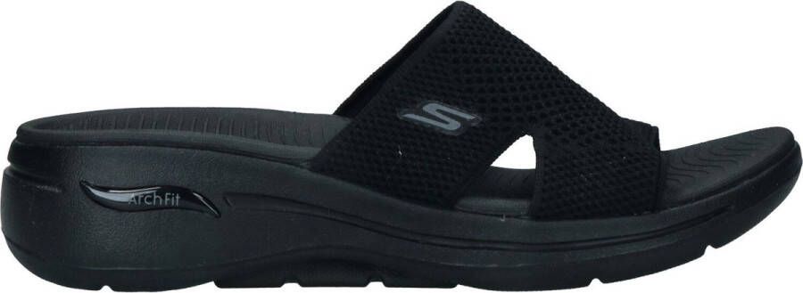 Skechers Go Walk Arch Fit Wort Slipper Vrouwen Zwart