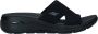 Skechers Go Walk Arch Fit Worthy 140224 BBK Vrouwen Zwart Slippers - Thumbnail 1