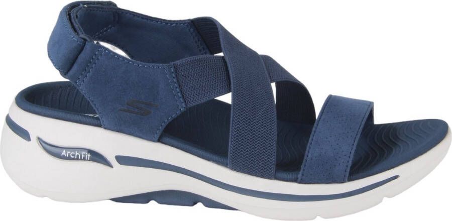 Skechers Go Walk Arch Fit Zandal Tre Dames Sandalen Navy