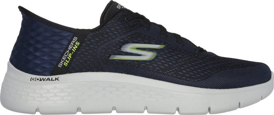 Skechers Go Walk Flex New World Instappers Donkerblauw;Lime