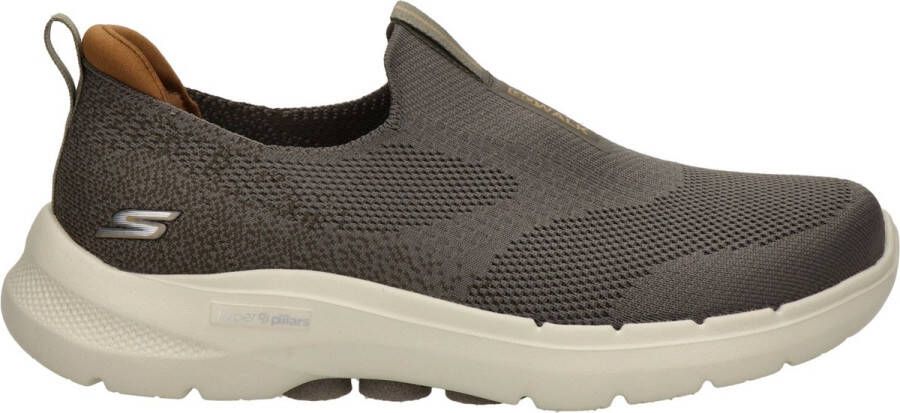 Skechers Go Walk instappers taupe Textiel Heren