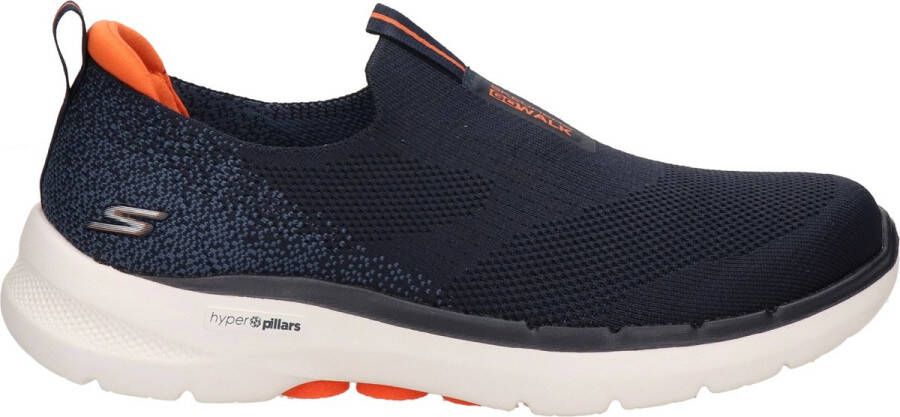 Skechers GOwalk 6 instappers blauw Textiel Heren