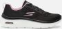 Skechers Go Walk Hyper Burst zwart roze sneakers dames(124578 BKPK ) - Thumbnail 1