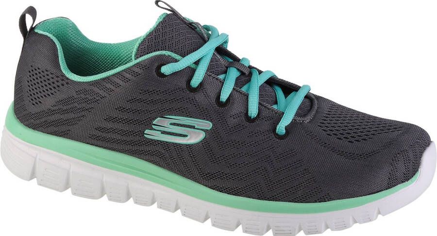 Skechers Graceful-Get Connected 12615-CCGR Vrouwen Grijs Sneakers Sportschoenen