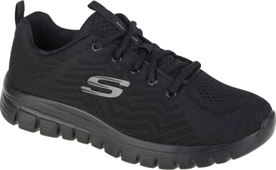 Skechers Graceful-Get Connected 12615W-BBK Vrouwen Zwart Sneakers Sportschoenen