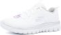 Skechers Sport Dames GRACEFUL GET CONNECTED Sneakers Dames wit zilver - Thumbnail 1