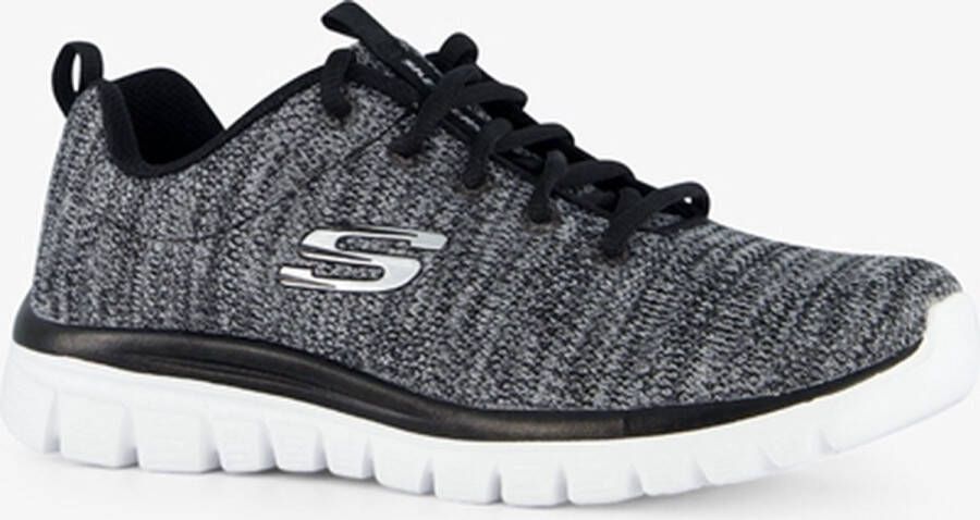 Skechers Graceful Twisted Fortune dames sneakers Zwart Extra comfort Memory Foam