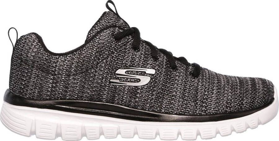 Skechers Graceful Twisted Fortune dames sneakers Zwart Extra comfort Memory Foam