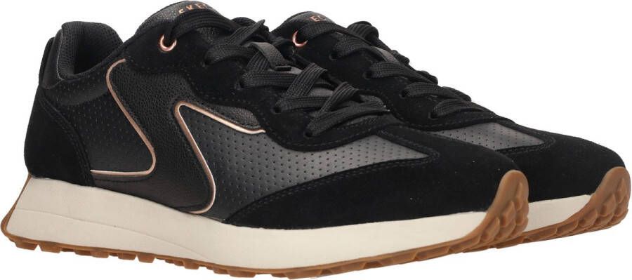 Skechers Comfortabele zwarte sneaker met roségouden details Zwart Heren