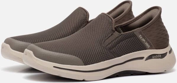 Skechers Slip-ins Go Walk Arch Fit heren instapschoen Taupe