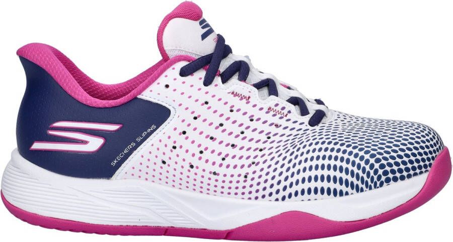 Skechers Hands Free Slip-In Arch Fit Vipert Court dames sneaker Wit multi