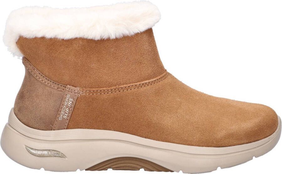 Skechers Hands Free Slip-Ins Go Walk Arch Fit dames gevoerde boot Cognac - Foto 2