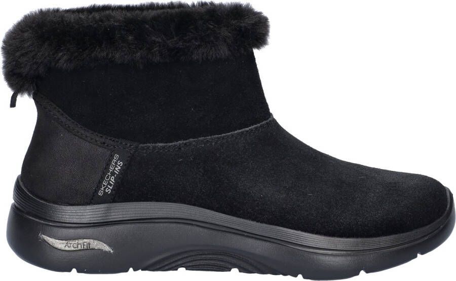 Skechers Hands Free Slip-Ins Go Walk Arch Fit dames gevoerde boot Zwart