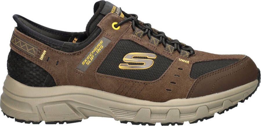 Skechers Slip-ins heren wandelschoenen cat. A Bruin Extra comfort Memory Foam