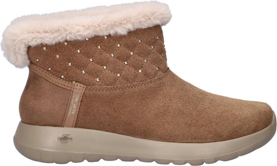 Skechers Hands Free Slip-Ins On-the-Go dames gevoerde boot Cognac
