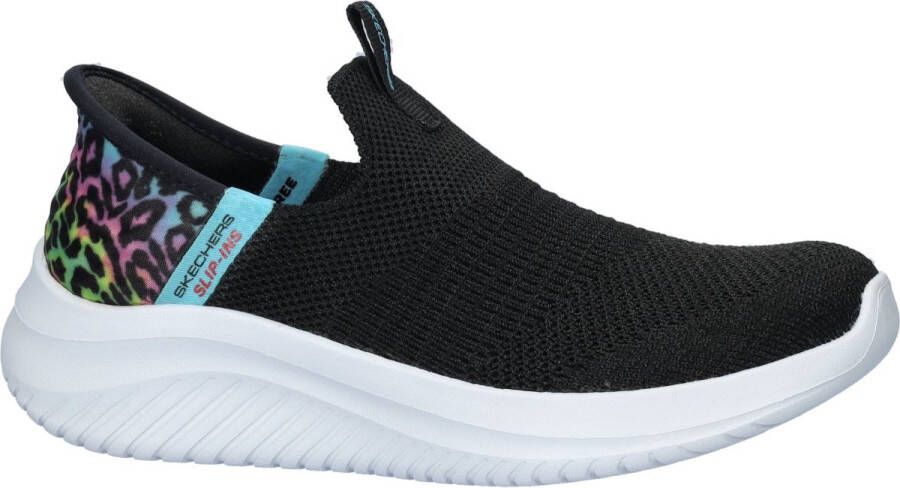 Skechers Ultra Flex 3.0 slip-on sneakers zwart Meisjes Textiel Meerkleurig 33 - Foto 2