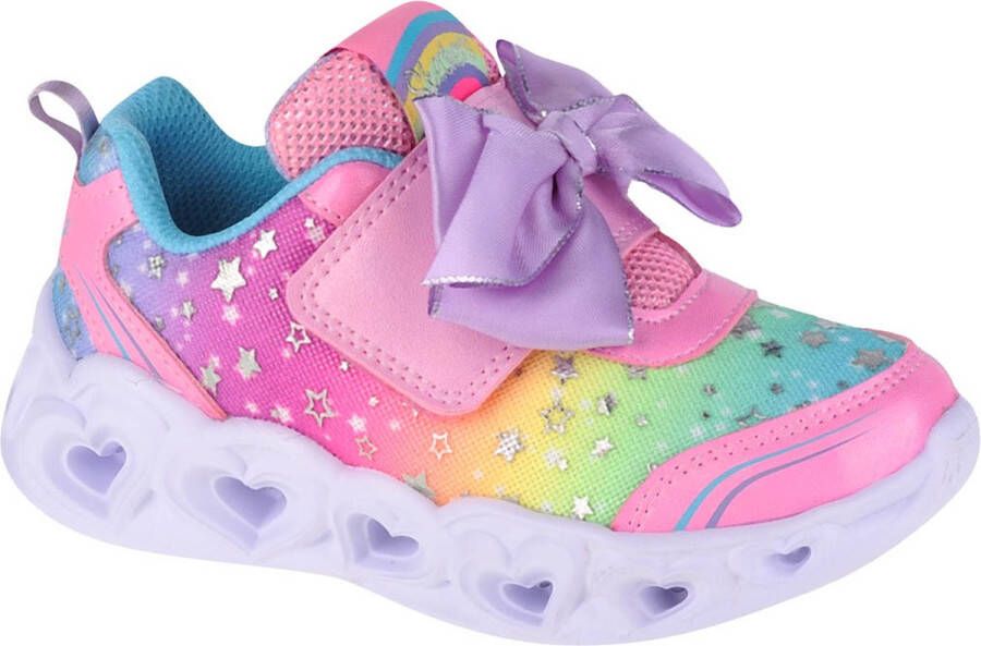 Skechers Heart Lights-All About Bows 302655N-PKMT voor meisje Roze Sneakers Sportschoenen