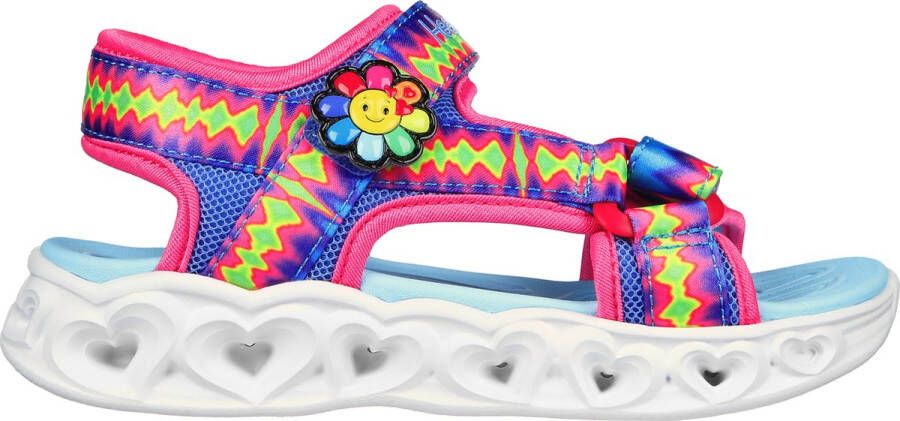 Skechers S-Lights Miss Vibrant sandalen met lichtgevende zool roze multi