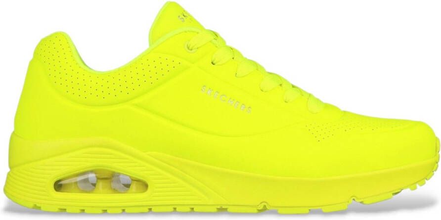 Skechers Heren Sport Casual UNO STAND ON AIR Sneakers Heren 52458 neongeel