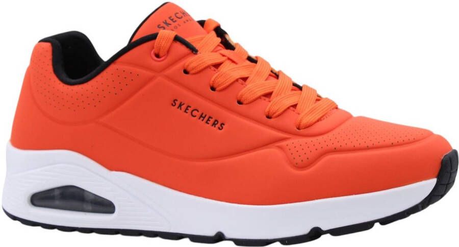 Skechers Heren Sport Casual UNO STAND ON AIR Sneakers Heren 52458 ORBK Orange Black