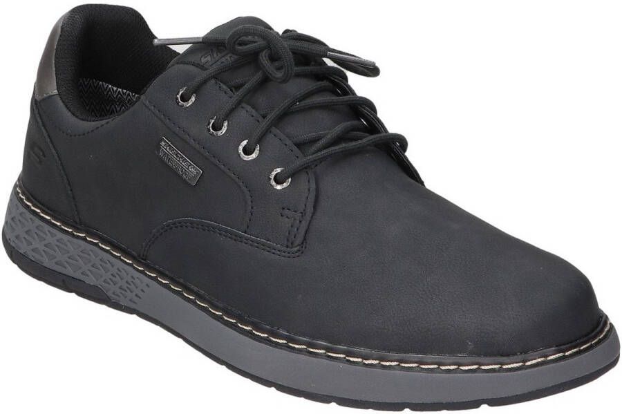 Skechers Heren Veterschoenen Herfstmode Duurzaam Kunstleer Zwart