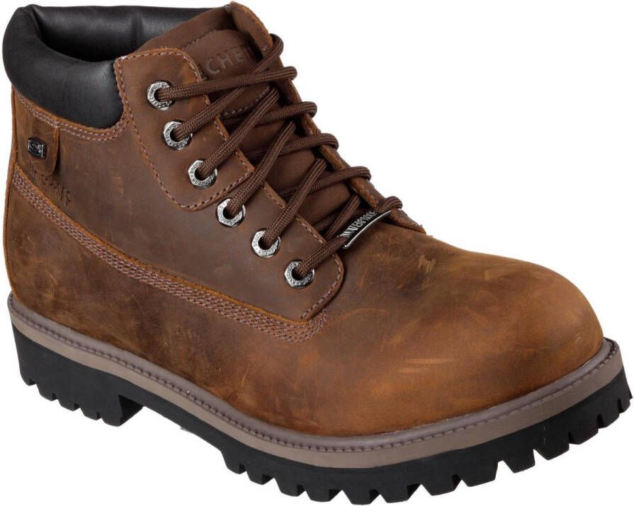 Skechers Herenwandelschoenen Sergeants Verdict 4442 CDB Waterdicht Leer Bruin