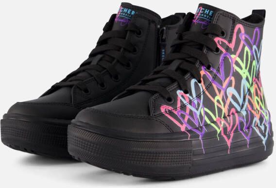 Skechers Hyperlift Love Daze Meisjes Sneakers Zwart Multicolour