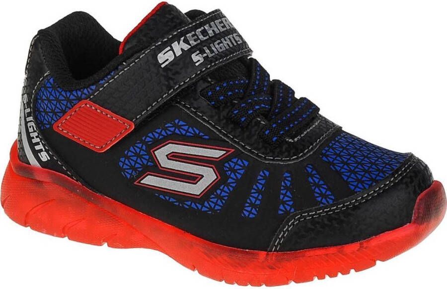 Skechers Illumi-Brights Tuff Track 401520N-BKRB Kinderen Zwart sportschoenen