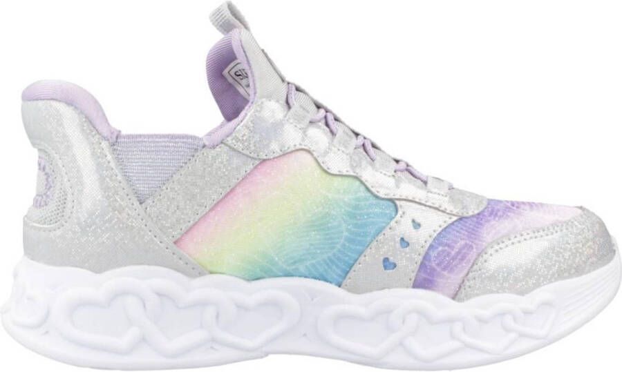 Skechers Infinite Heart Lights Eternal Shimmer Kids Schoenen Zonder Veters Grijs Meisjes