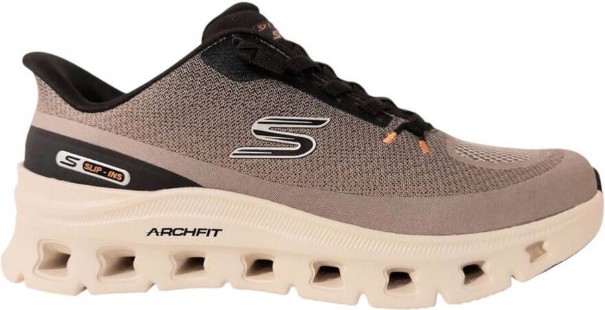 Skechers Instapper Hands-Free Slip-Ins 233110 TPBK Arch Fit Glide Step Pro Taupe Zwart