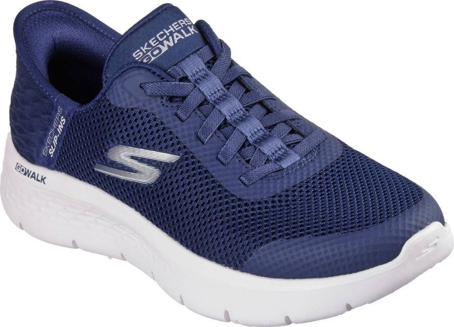 Skechers Instapper Hands-Free Slip-Ins Go Walk Flex 124836 NVW Blauw Wit Machine Washable