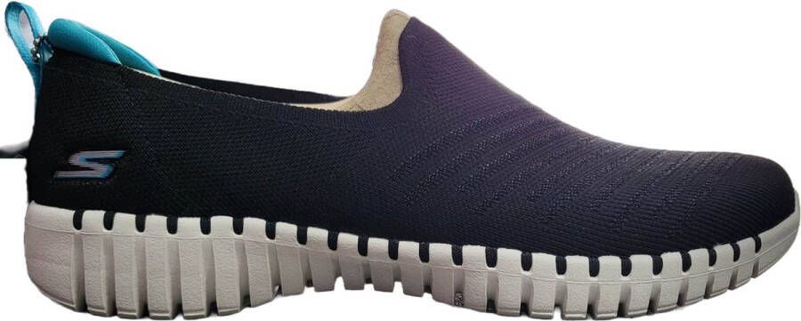 Skechers GO WALK Smart Sunday Brunch Dames Slip-On Sneakers Schoenen Zwart 124315-BKTQ - Foto 3