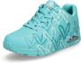 Skechers Sneakers met sleehak UNO-SPREAD THE LOVE Vrijetijdsschoen lage schoen veterschoen met coole graffiti-print - Thumbnail 1