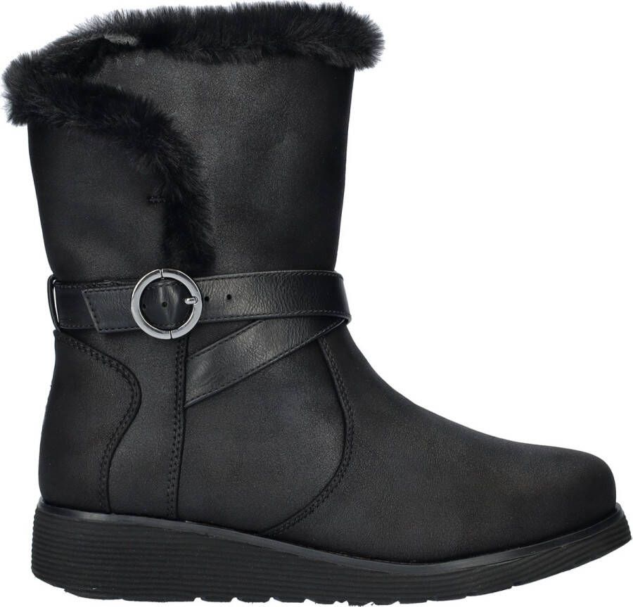 Skechers Keepsake Wedge gevoerde kuitlaarzen zwart