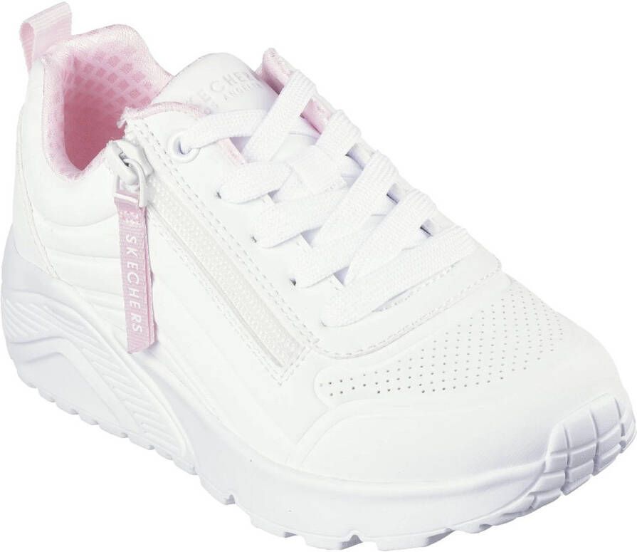 Skechers Kids Uno Lite Easy Zip Sneaker 310387L WHT wit