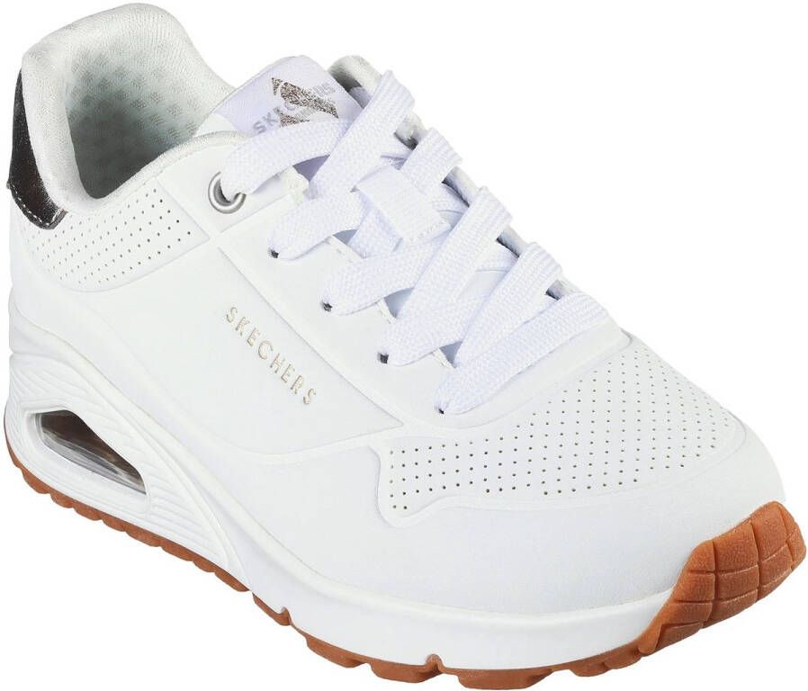 Skechers Kinder Uno Gen1 Shimmer Away Sneakers 310545L WSL Wit Zilver