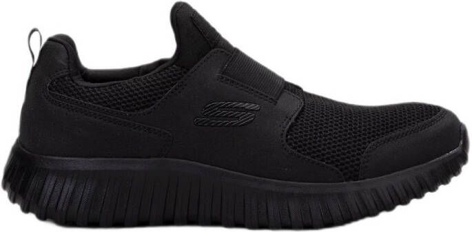 Skechers Kindersneakers Diepte Lading 2.0 Zwarte Klittenbandschoenen