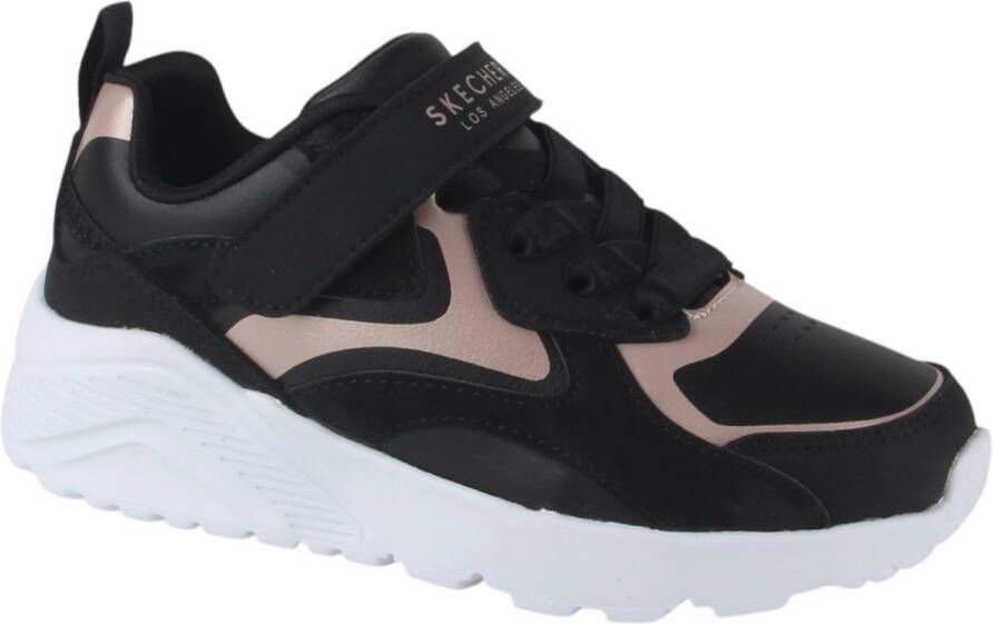 Skechers klittenbandschoen 310380L BKRG Uno Lite Metallic Burst Zwart Rose Goud