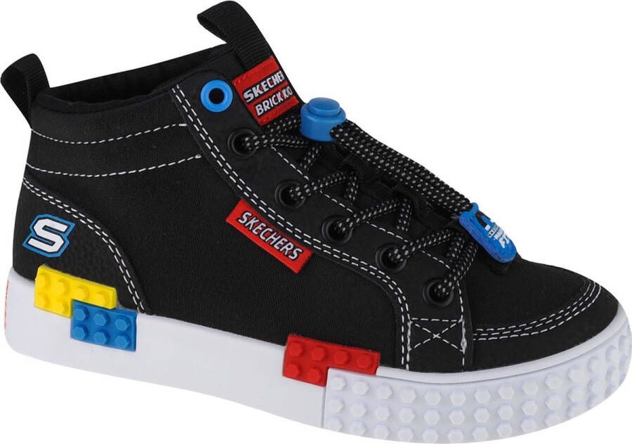 Skechers Kool Bricks 402223L BK voor een jongen Zwart Sneakers Sportschoenen