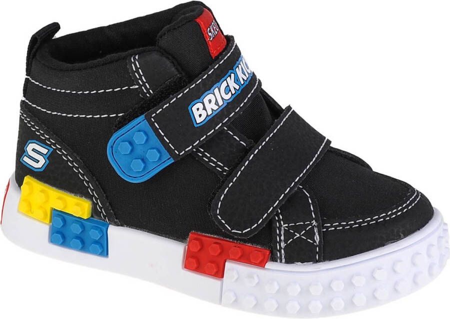 Skechers Kool Bricks-Lil Constructor 402224N-BKMT voor een jongen Zwart Sneakers Sportschoenen