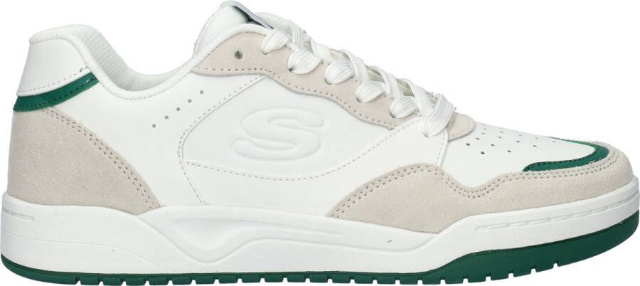 Skechers Koopa-Volley Low Lifestyle 183241-WGRN Mannen Wit Sneakers