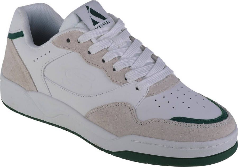 Skechers Koopa-Volley Low Lifestyle 183241-WGRN Mannen Wit Sneakers