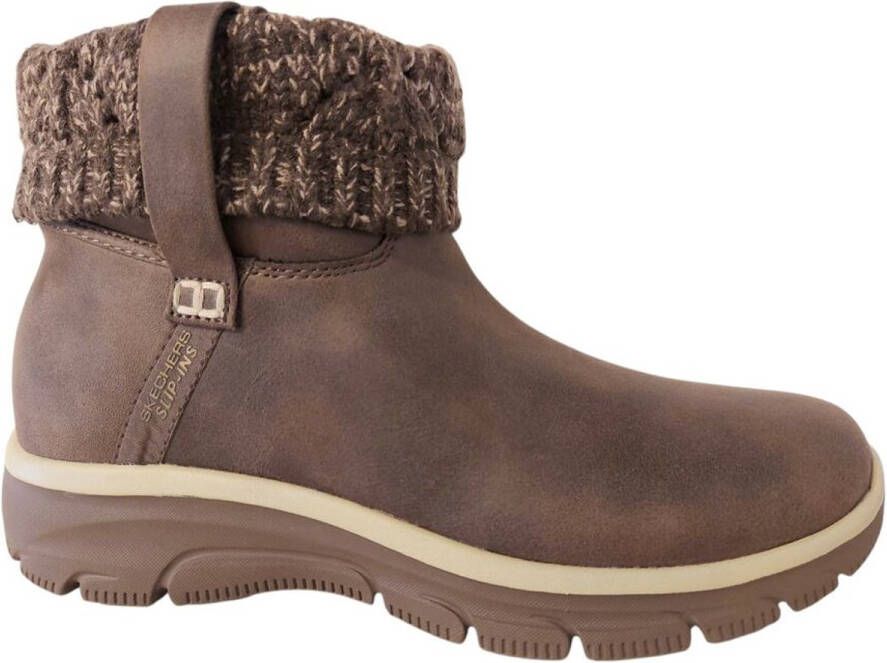 Skechers Korte Laars Hands-Free Slip-Ins 168033 CHOC Easy Going Cozy Weather 2 Zwart Chocolade Bruin
